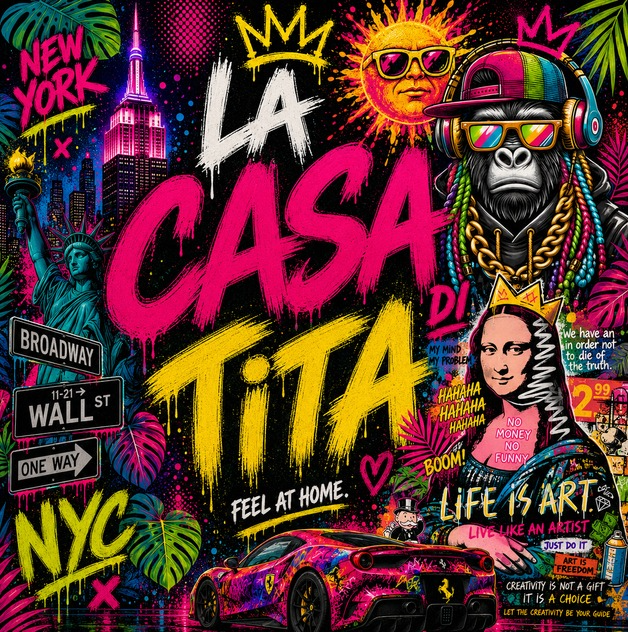 Artwork pop e street art La Casa di Tita